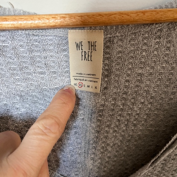 Free People We The Free Catalina Thermal Long Sleeve Tee Gray XS - Picture 8 of 8